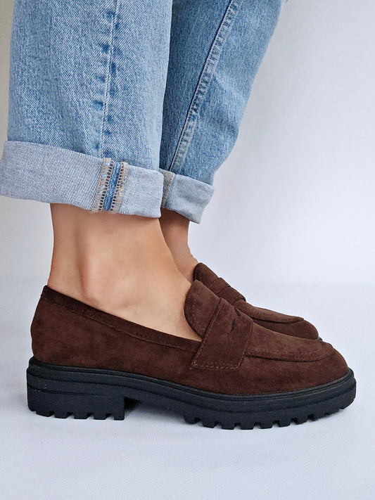 Mocassins suédine Marron