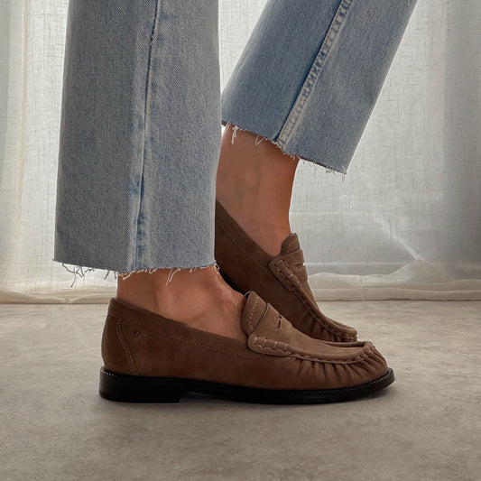 Mocassins Femme Tamaris en Cuir Taupe