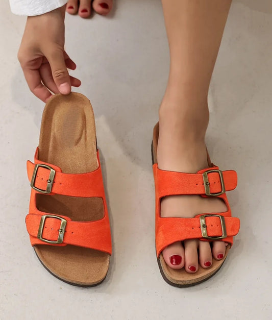 Mules double bride Orange