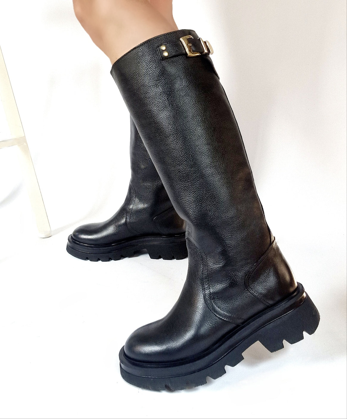 Semerdjian black biker boots