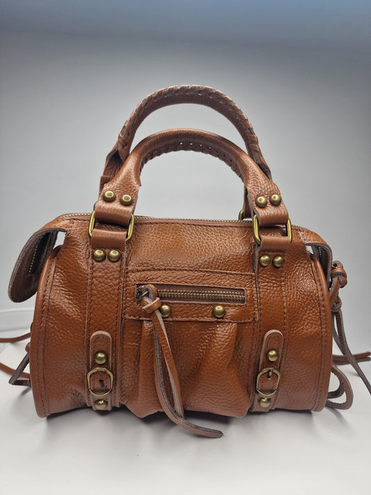 Sac BALOU petit modèle cuir grainé Camel