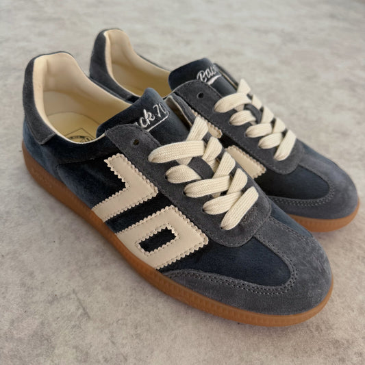 Back70 Grey Butter – Basket Femme Rétro Effet Velours