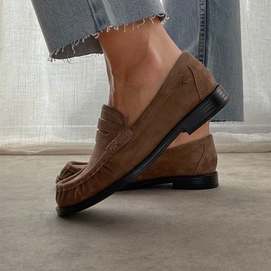 Mocassins Femme Tamaris en Cuir Taupe
