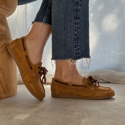 Mocassins Semerdjian CamelMocassins Napoli Semerdjian en cuir nubuck – Camel