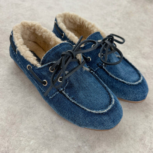 Mocassins Fourrés Femme Pavement – Denim