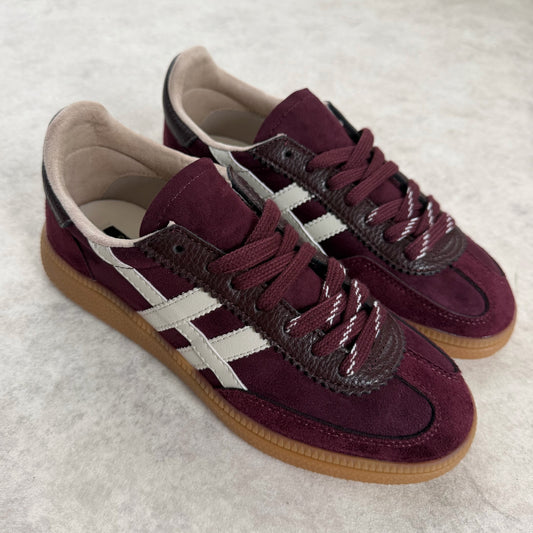 Baskets Corina suédine Bordeaux