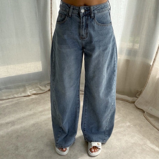 ✨ Jean coupe ballon – Bleu clair