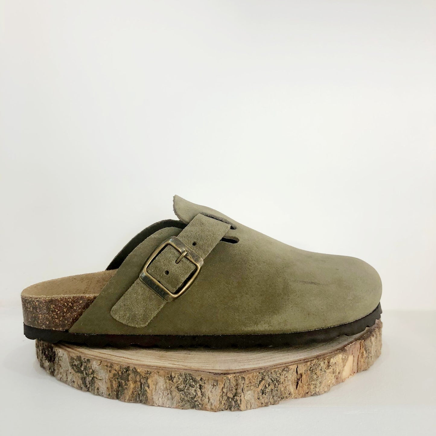 Sabot Cuir Solal Pastelle Paris Kaki