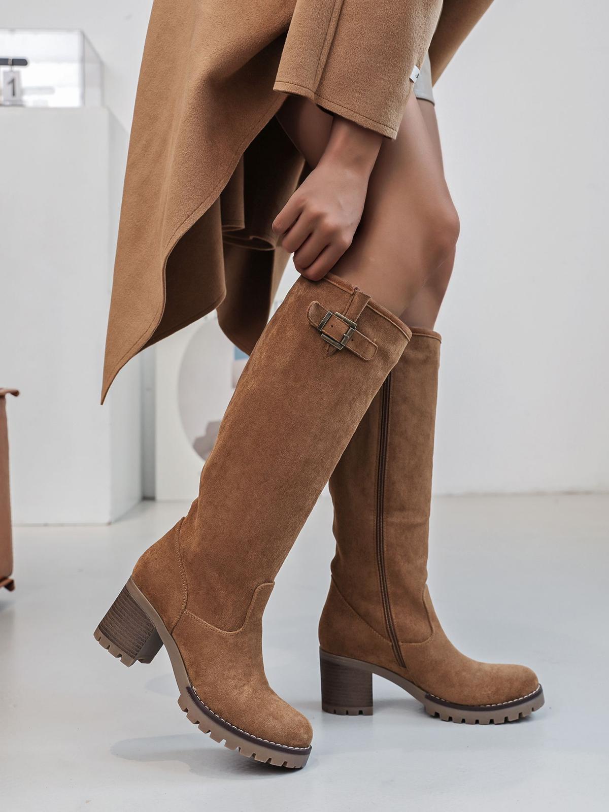 Bottes bikers boucle Camel