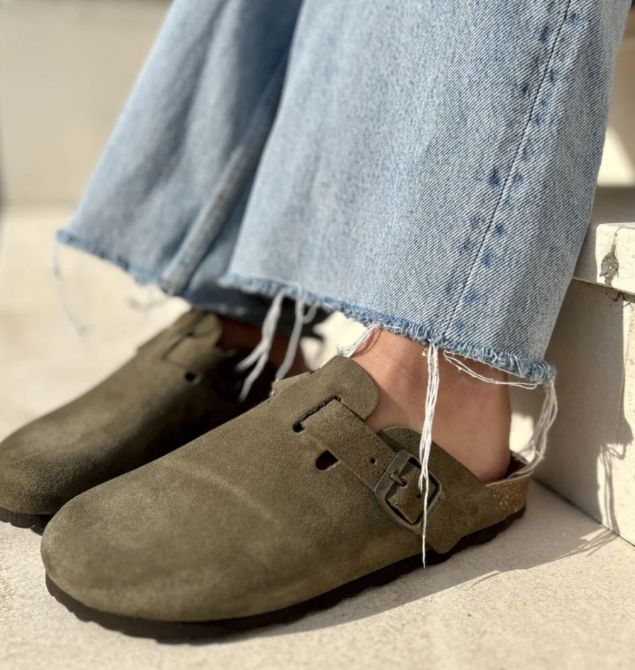 Sabot Cuir Solal Pastelle Paris Kaki
