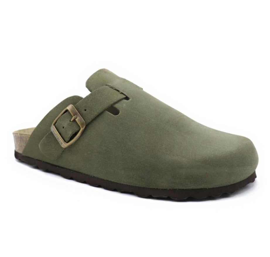 Sabot Cuir Solal Pastelle Paris Kaki