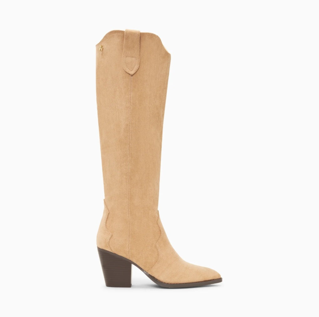 Sharon Vanessa Wu Beige Cowboy Boots 