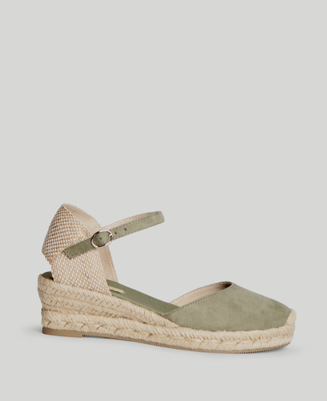 Corina Pastel Green Closed Wedge Espadrilles