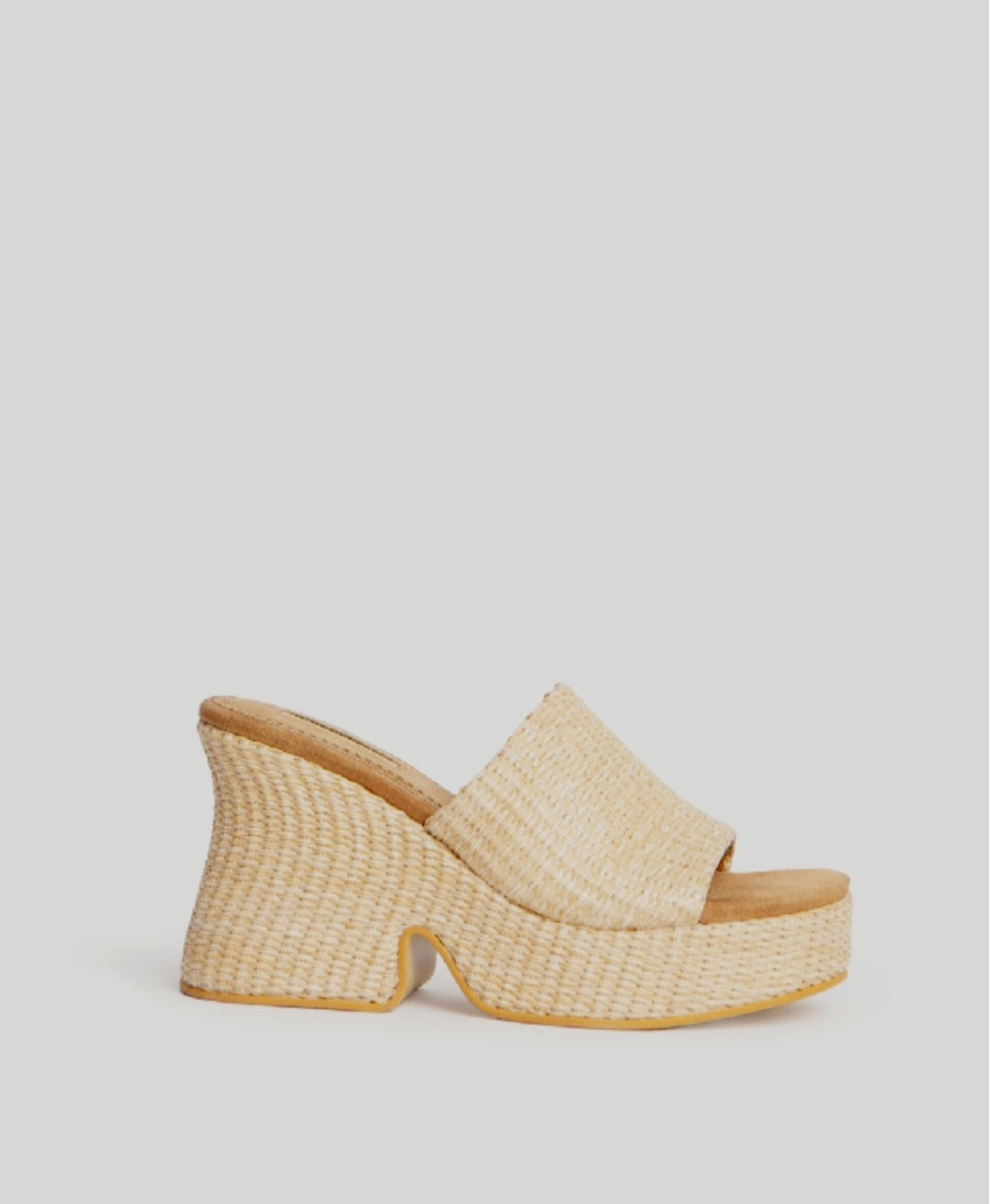 Mules compensées Corina Naturel