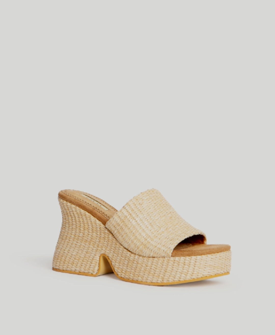Mules compensées Corina Naturel