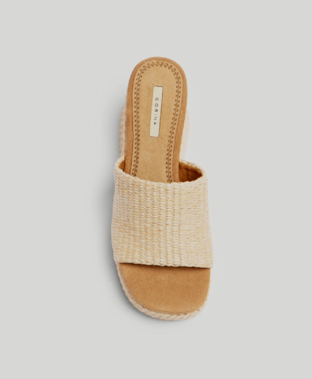 Mules compensées Corina Naturel