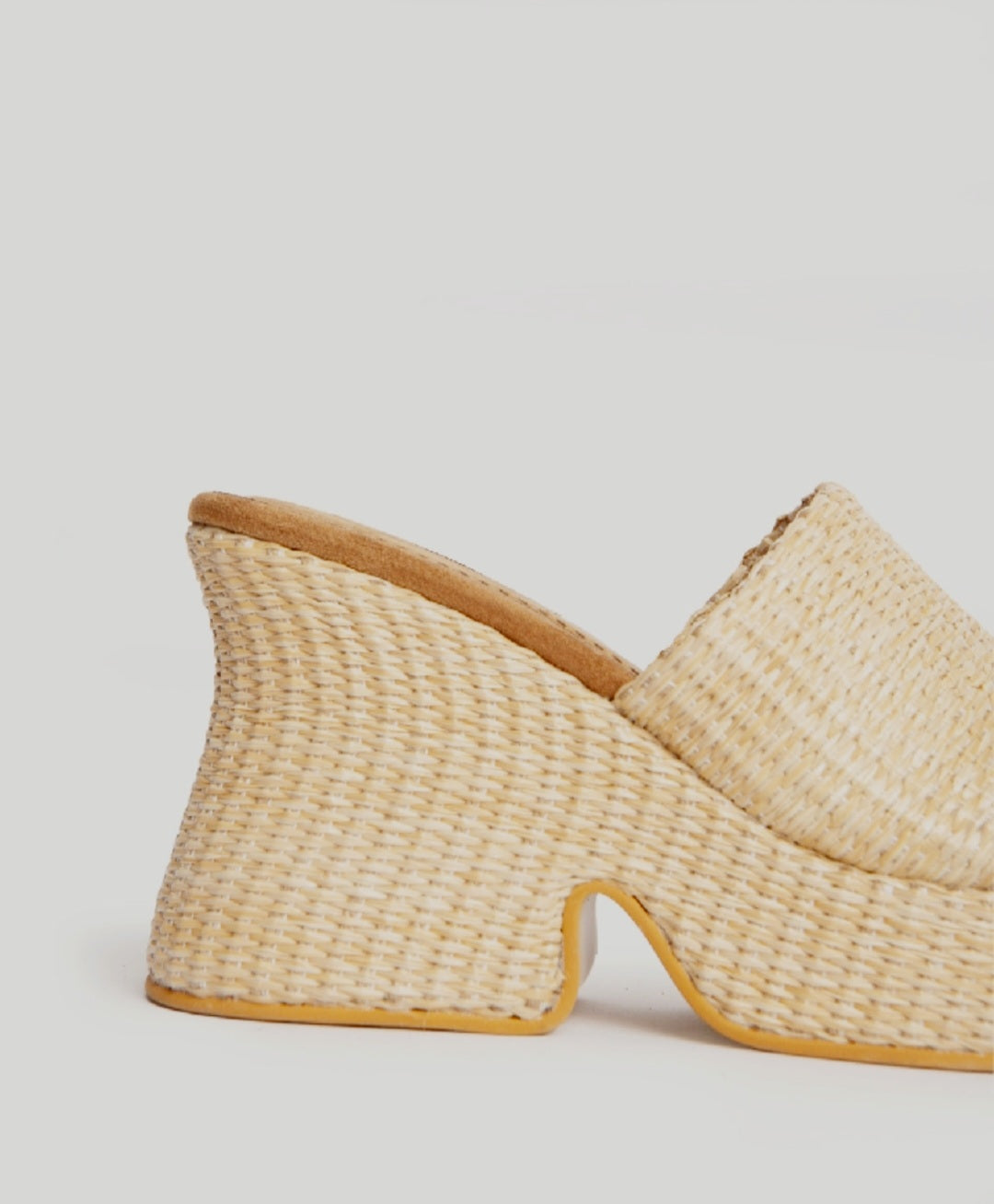 Mules compensées Corina Naturel