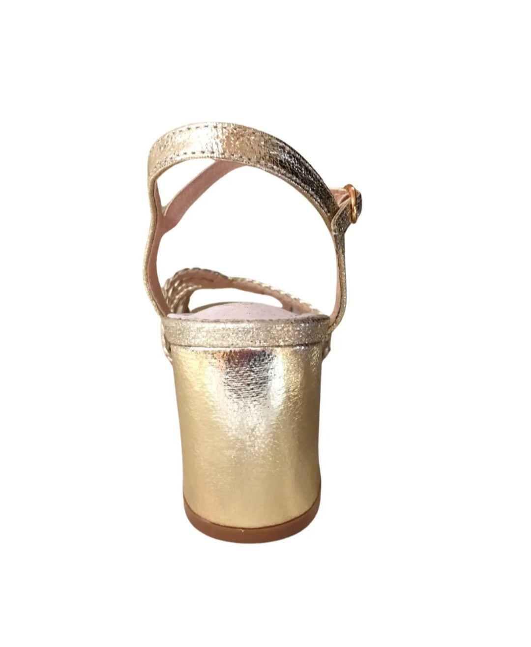 Gold Multi-Braid Heeled Sandals