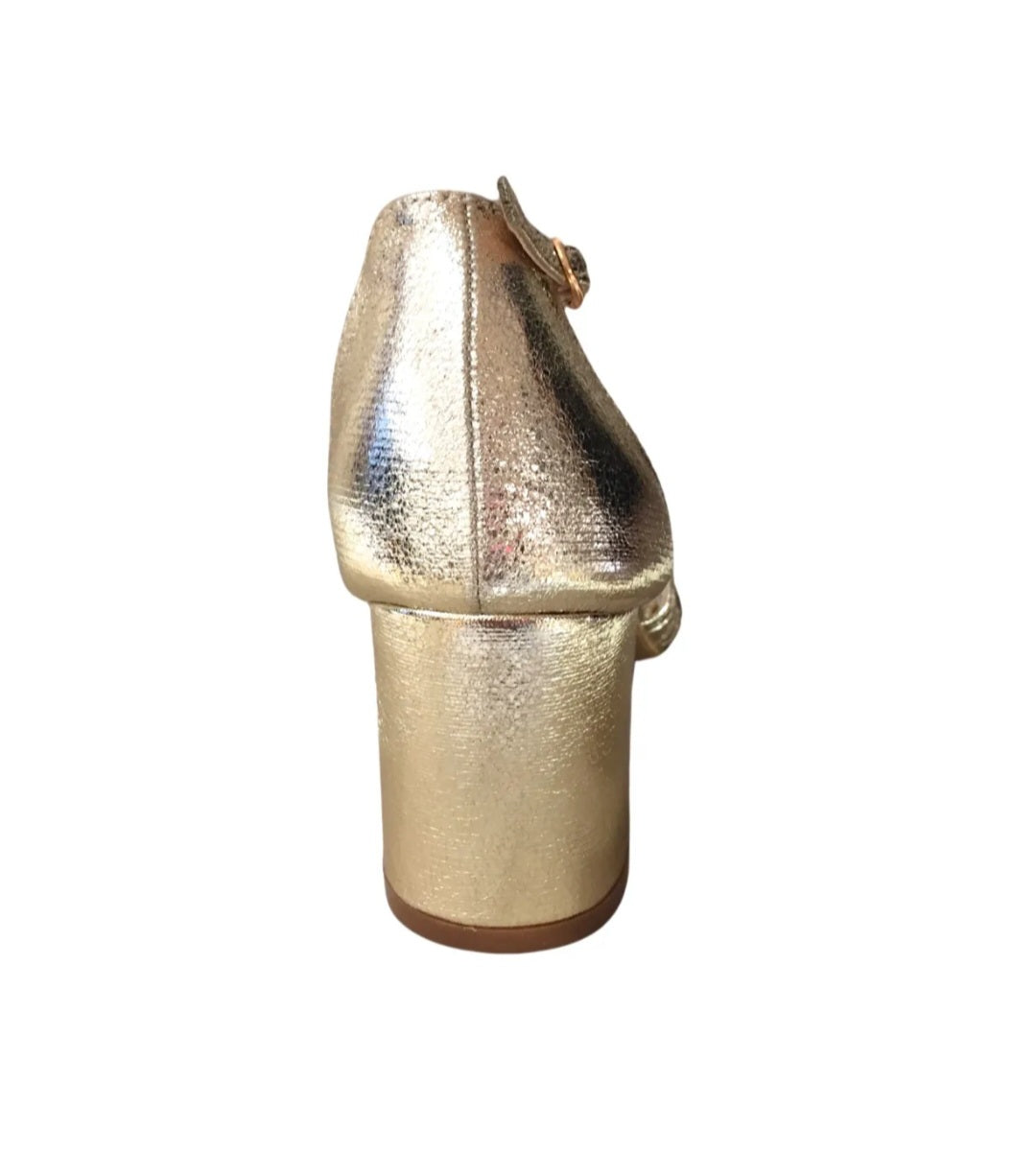 Sandals with closed heel behind Gold