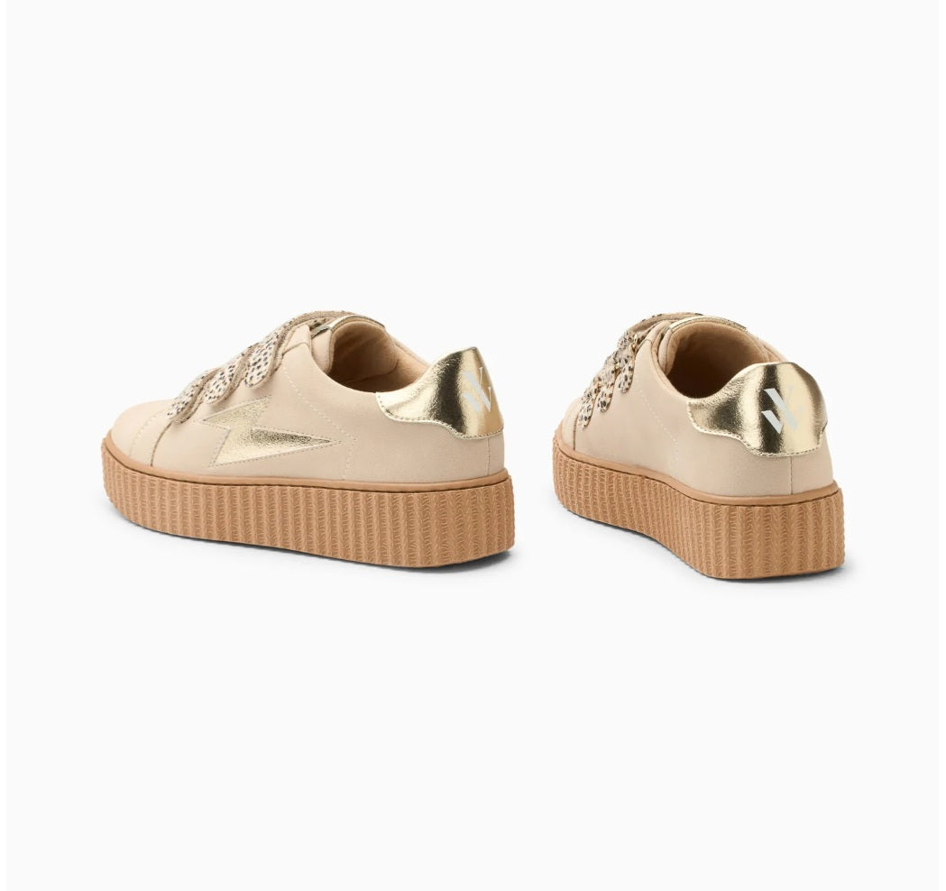 Baskets Vanessa Wu éclair Aby Beige