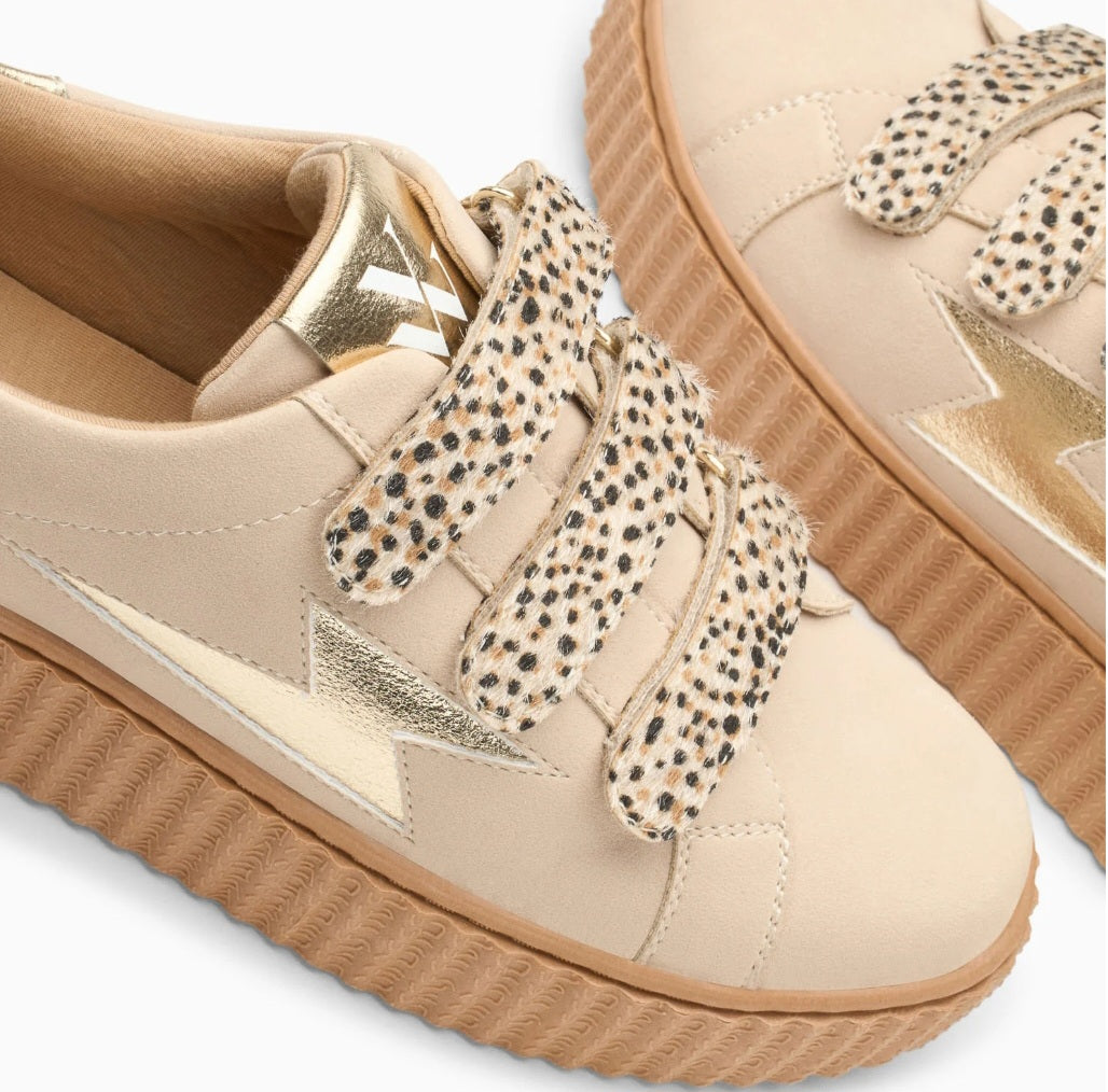 Baskets Vanessa Wu éclair Aby Beige