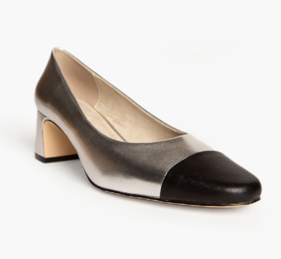 Escarpins Corina Argent & Noir