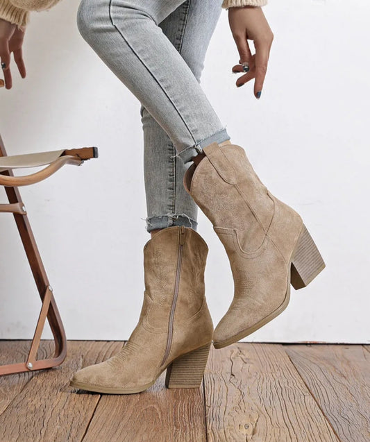 Taupe cowboy boots