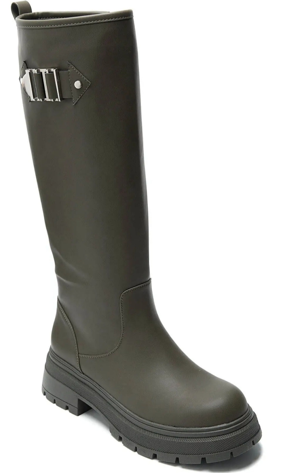 Bottes semelle crantée Kaki
