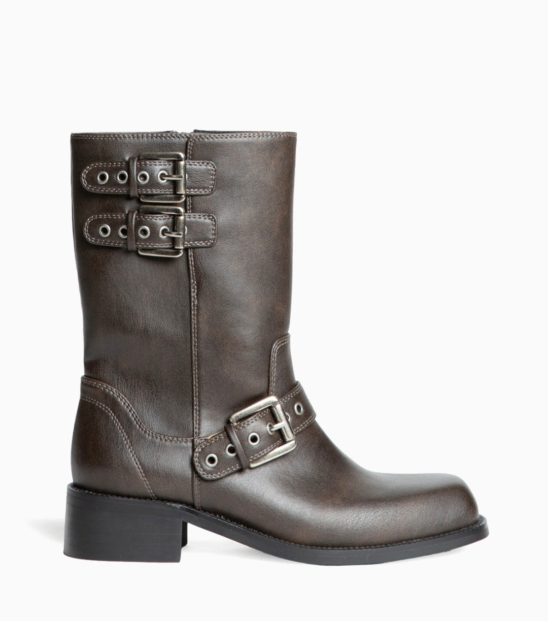 Corina Buckle Ankle Boots Brown