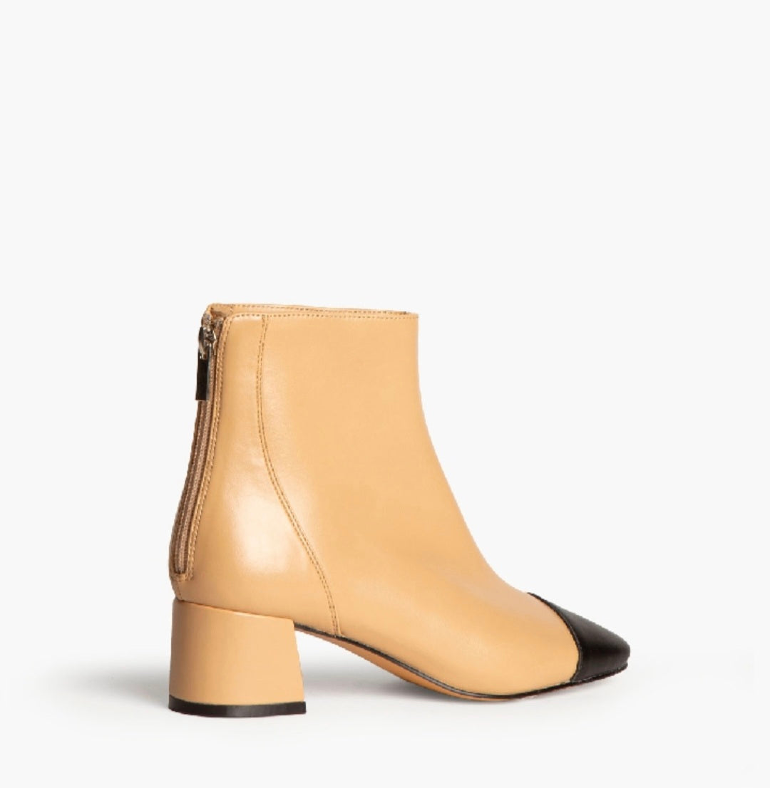Bottines bicolore Corina Beige