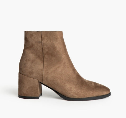 Corina Taupe Suede Ankle Boots