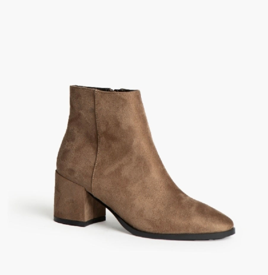 Corina Taupe Suede Ankle Boots