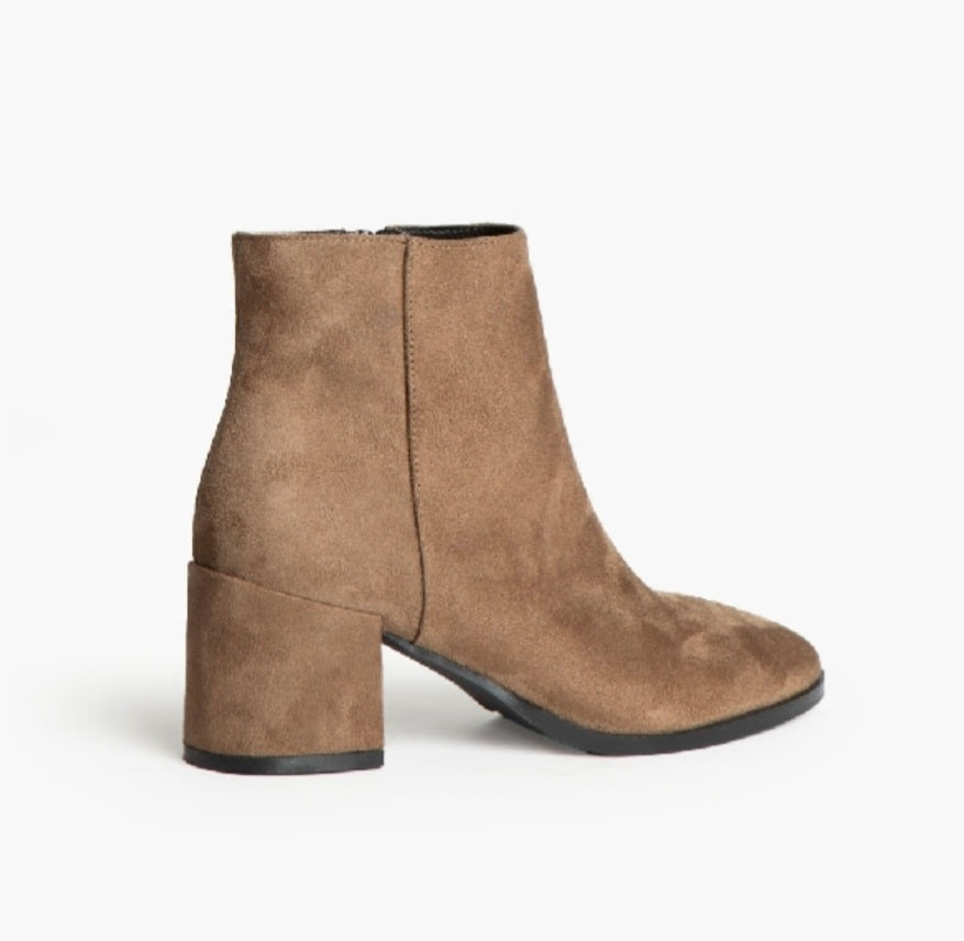 Corina Taupe Suede Ankle Boots