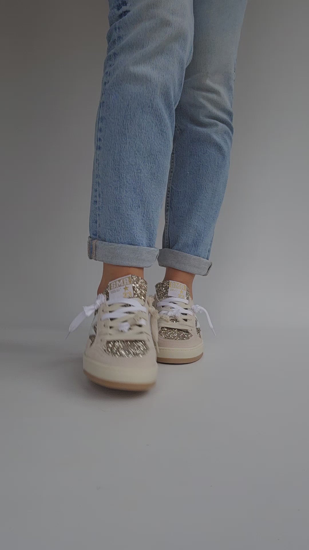 Baskets Semerdjian Dany D105 Doré champagne & Nude rosé