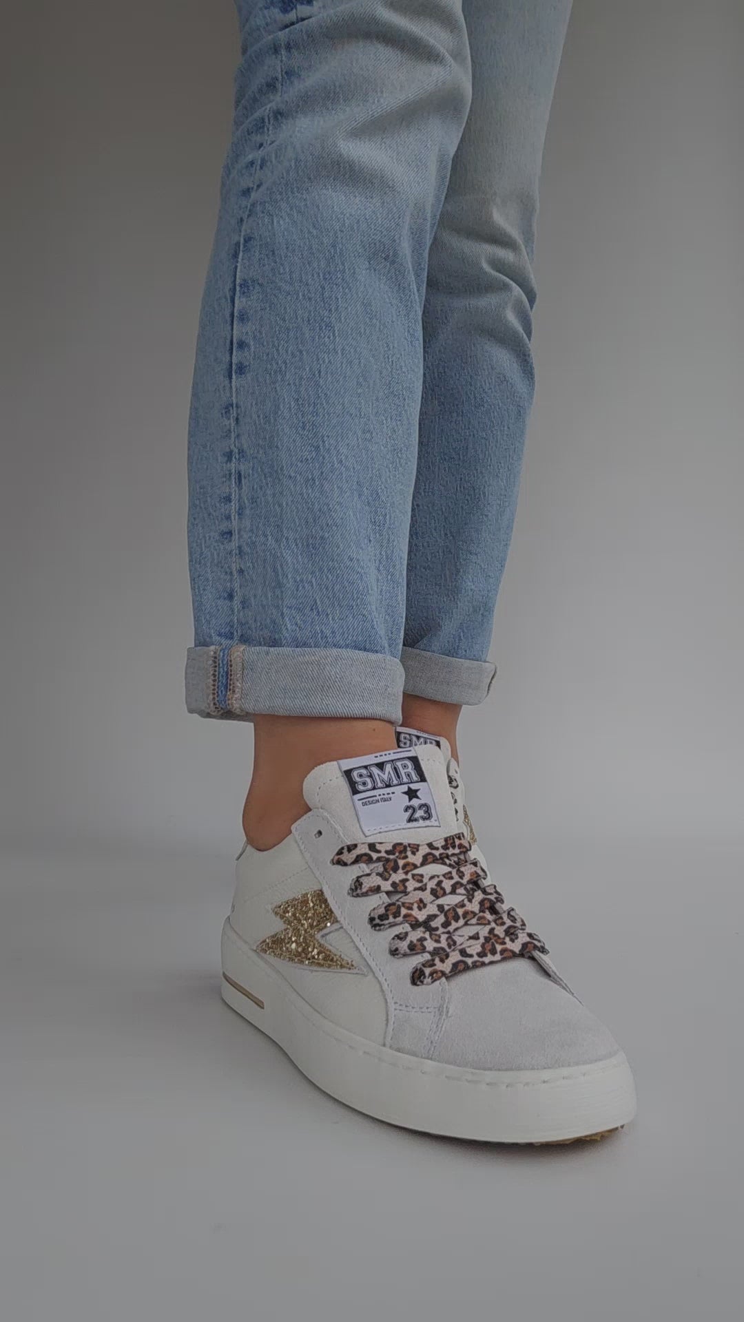 Baskets Semerdjian Maya B726 Glitter Doré & Beige