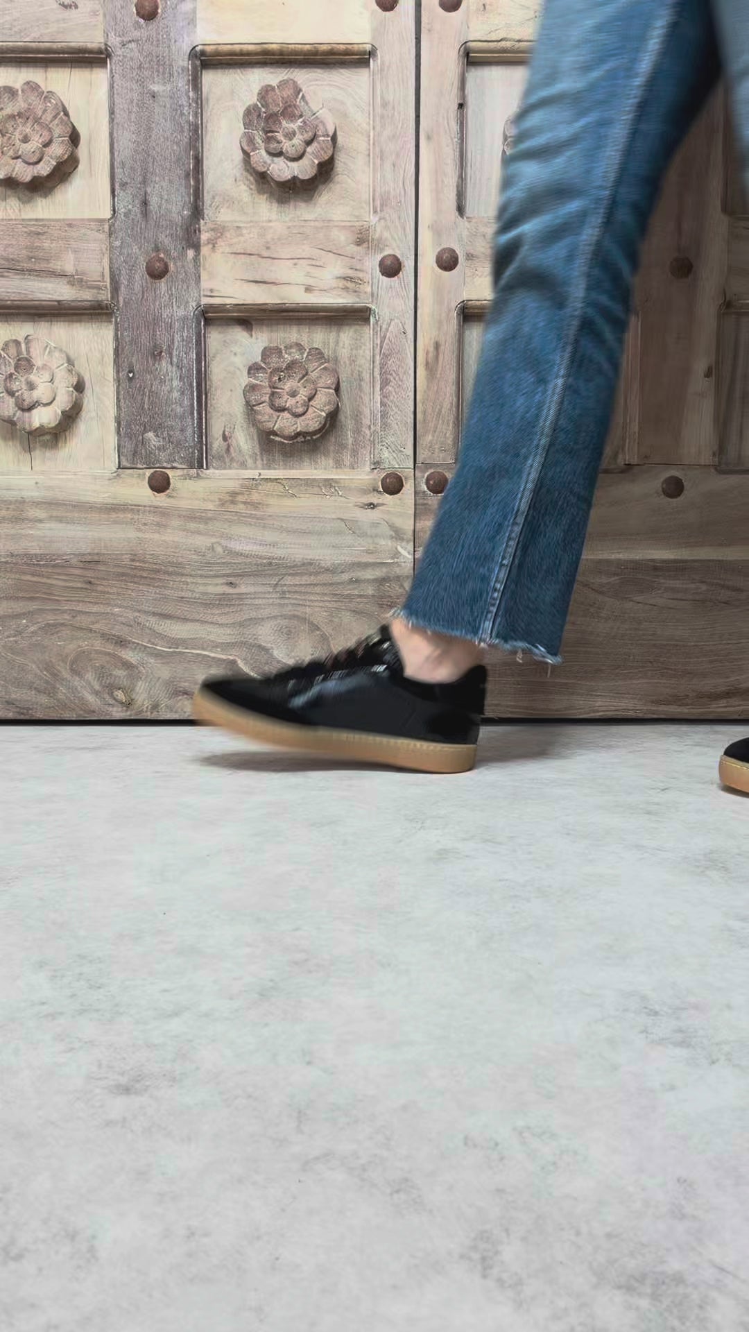 Baskets femme Victoria CLILISTA noir vernis | Double lacets