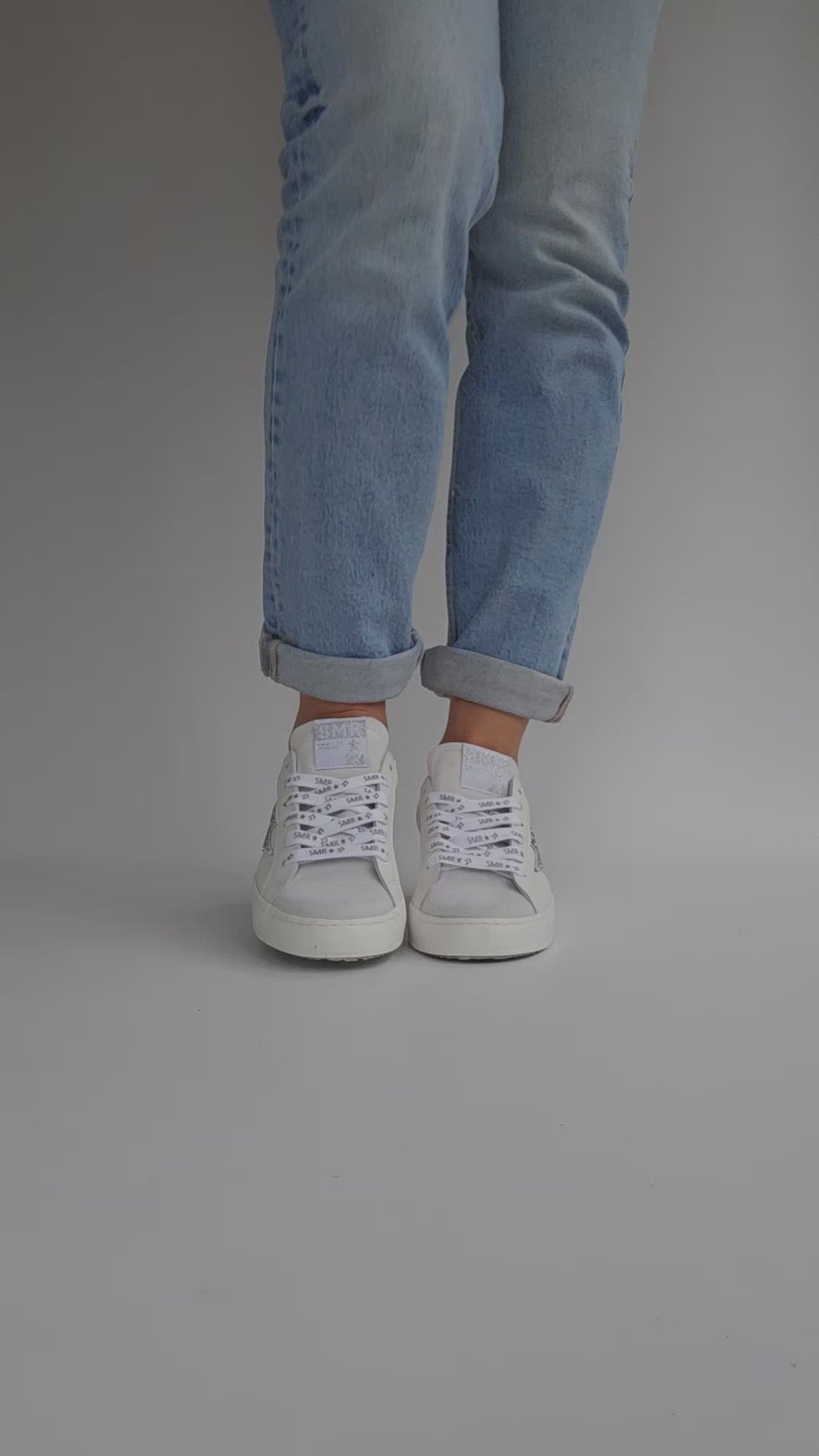 Baskets Semerdjian Maya C782 Blanc & Glitter Argent