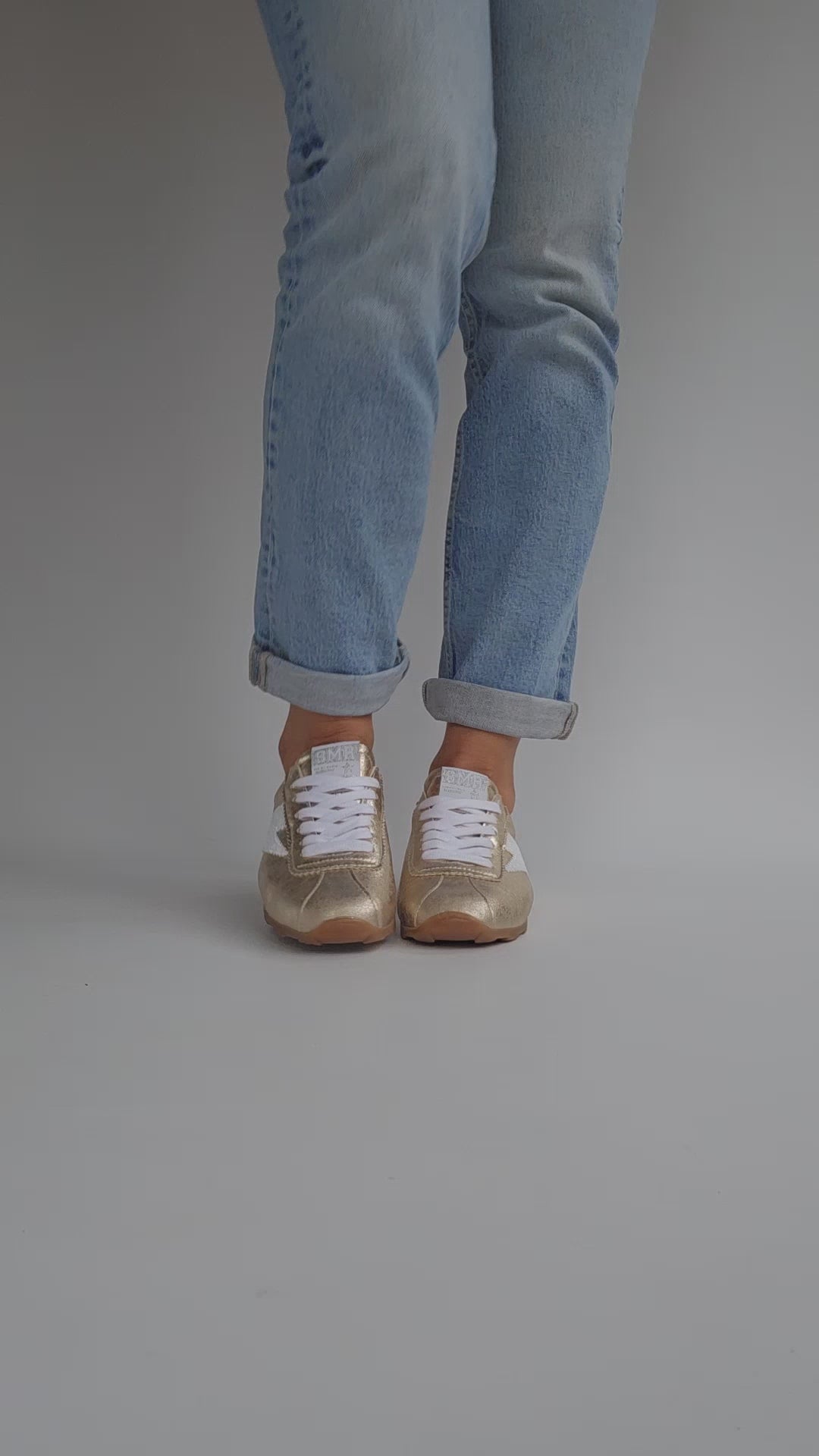 Baskets Semerdjian Cassie D467 Doré & Blanc