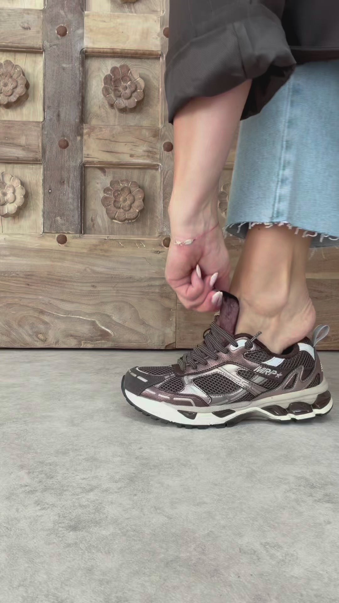 Baskets MRP Melrose V58 Moka Femme – Running Rétro