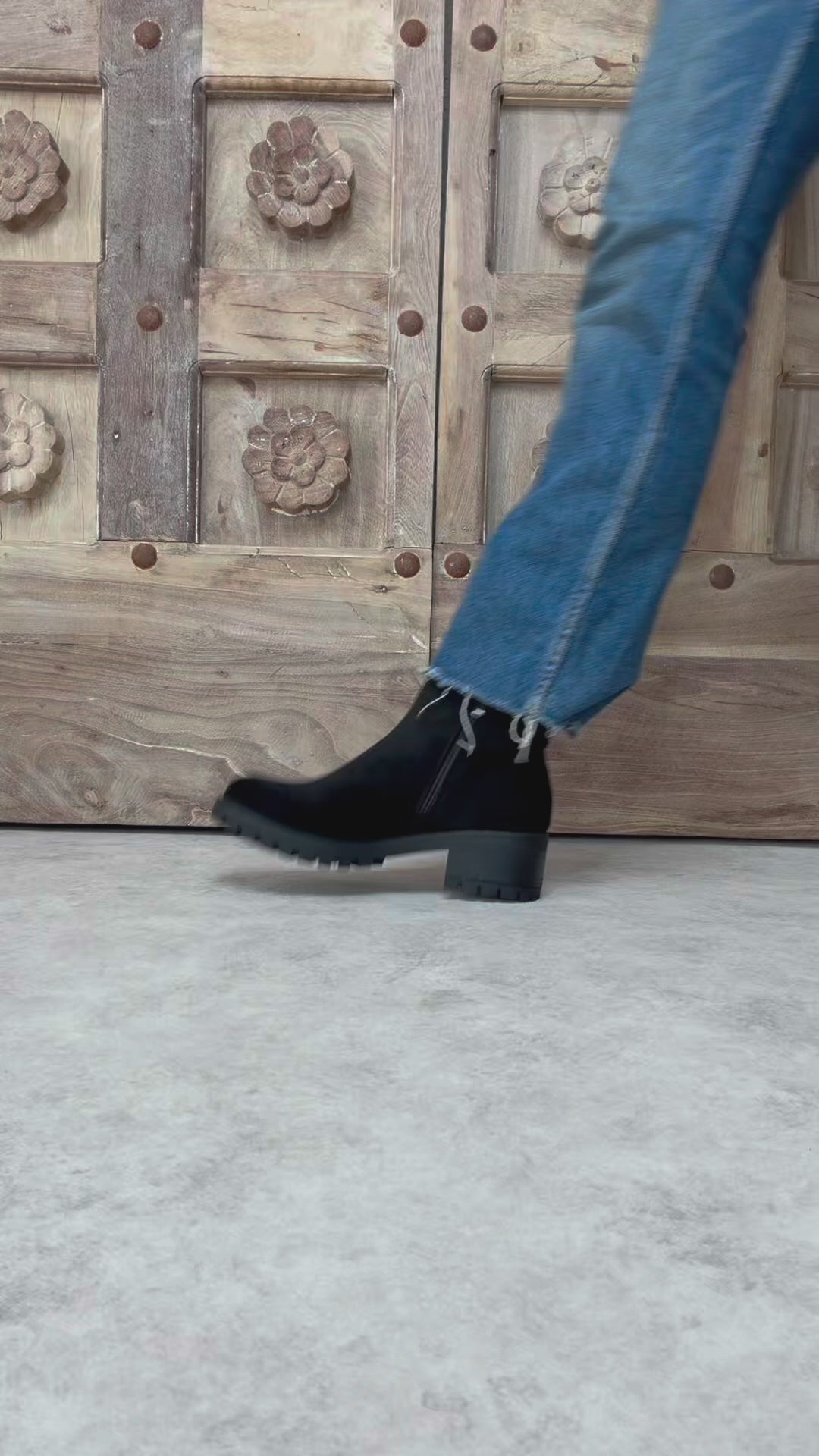 Bottines Femme Étoile Noir – Talon 4 cm