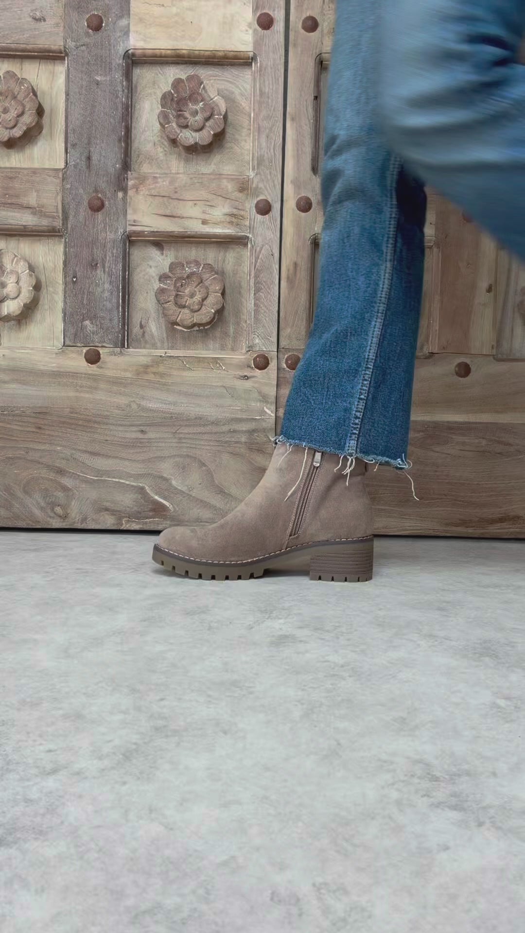 Bottines Femme Étoile Taupe – Talon 4 cm