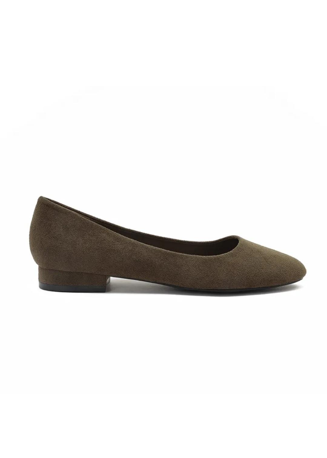 Ballerines petits talon Kaki