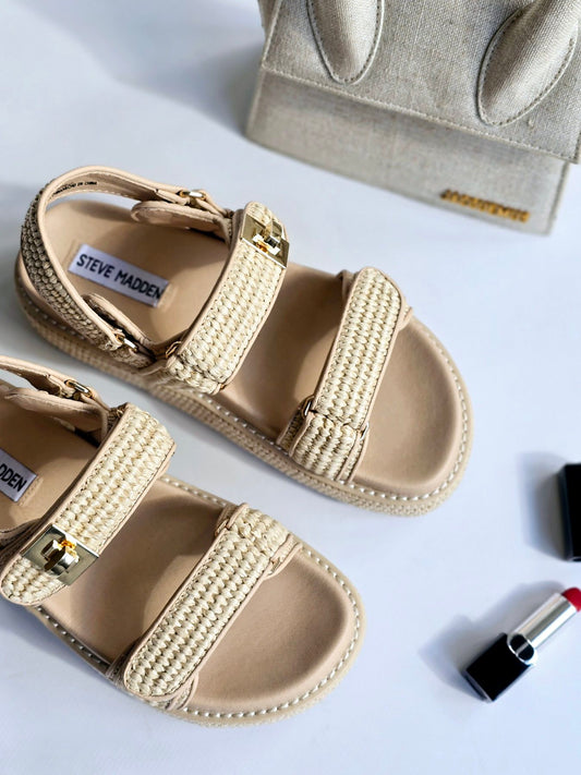 Sandales Steve Madden BIGMONA raphia Beige