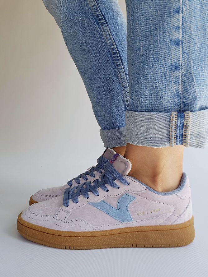 Baskets Victoria - SMASH semelle mémoire de forme Parme & Bleu