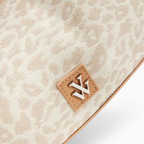 Sac demi-lune Lexie Vanessa Wu Léopard Beige