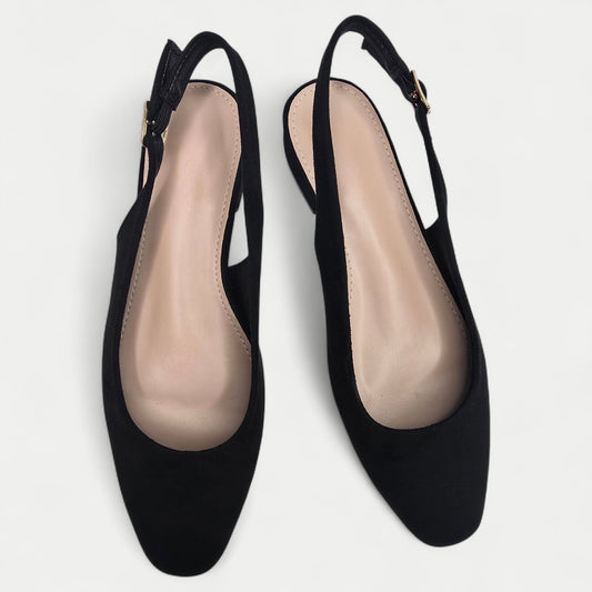 Slingbacks suédine Noir