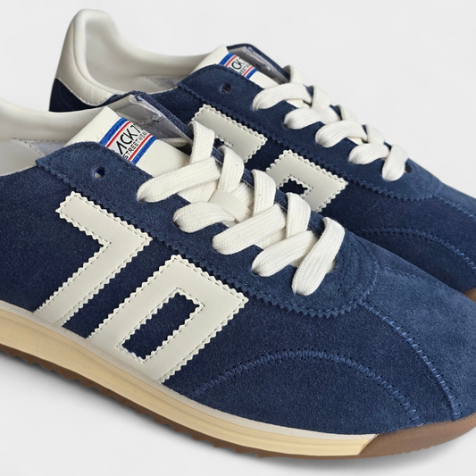 Baskets Back70 Jogger Runner Homme – Sneaker rétro running en daim Bleu