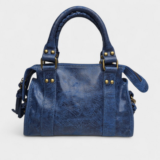 Sac bandoulière Balou - petit format - cuir Bleu jean