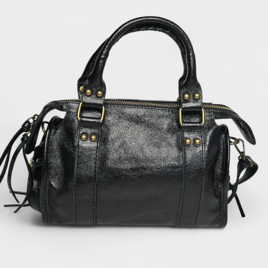 Sac bandoulière Balou - petit format - cuir Noir irisé