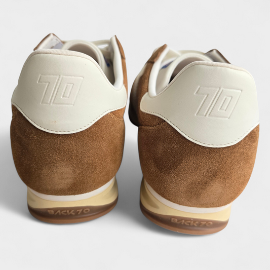 Baskets Back70 Jogger Runner Homme – Sneaker rétro running en daim Camel